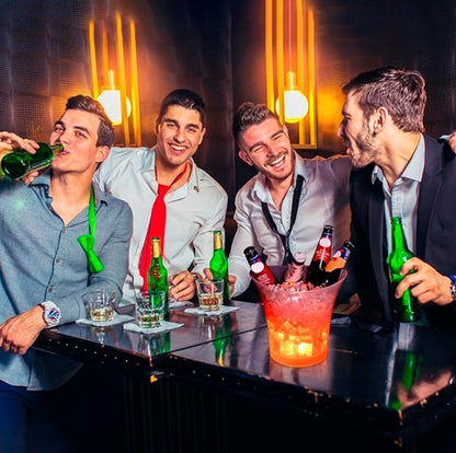 HIELERA CON PARLANTE Y LUCES  LED DE COLORES