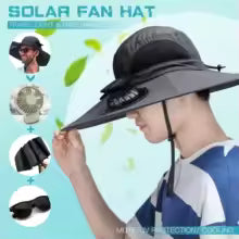 Sombrero Con Panel Solar Y Ventilador MT