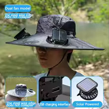 Sombrero Con Panel Solar Y Ventilador MT