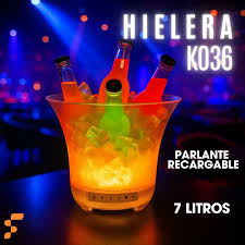 HIELERA CON PARLANTE Y LUCES  LED DE COLORES