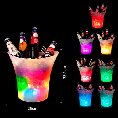 HIELERA CON PARLANTE Y LUCES  LED DE COLORES